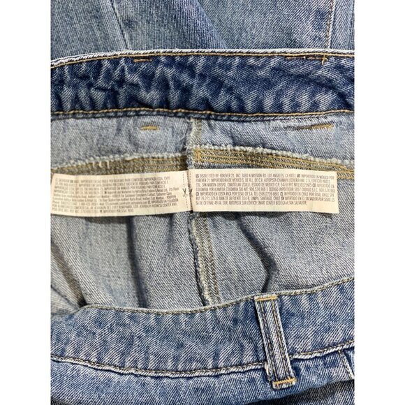 Vintage FOREVER 21 Yoked Mom Jeans Cropped Size 31W Tapered 3 Button 80's-90's - Picture 11 of 16
